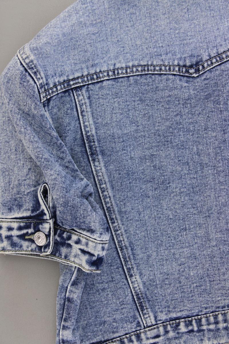 Shein Jeansbluse Gr. 38 Kurzarm blau aus Baumwolle