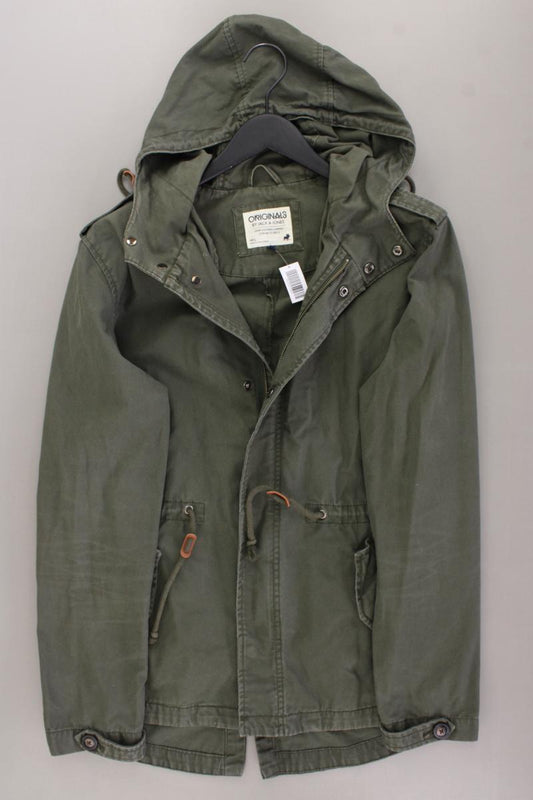 Jack & Jones Kapuzenmantel für Herren Gr. L olivgrün aus Baumwolle