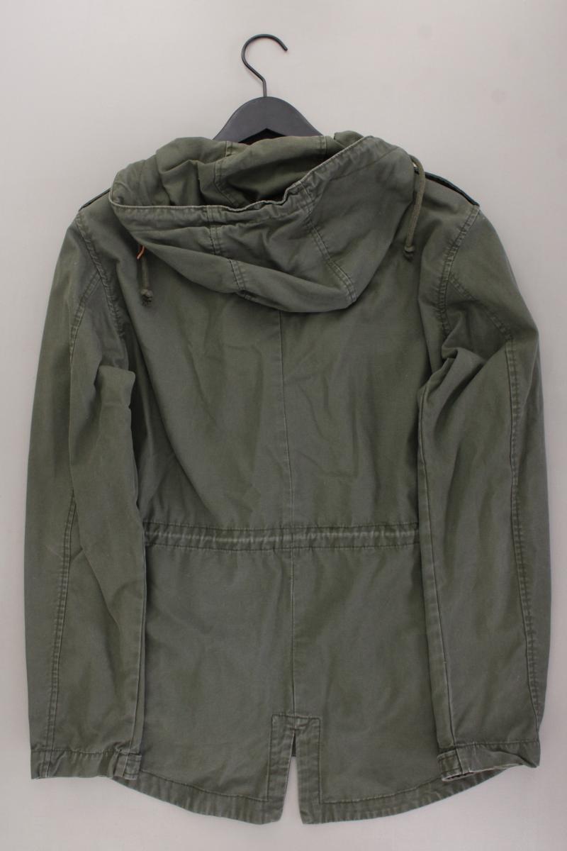 Jack & Jones Kapuzenmantel für Herren Gr. L olivgrün aus Baumwolle