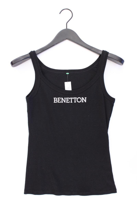Benetton Trägertop Gr. S mit Glitzer Vintage schwarz