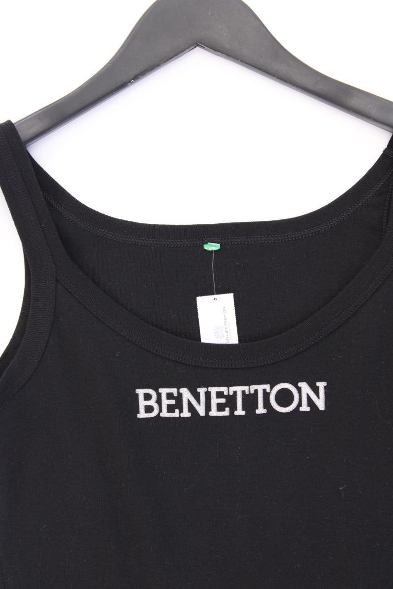 Benetton Trägertop Gr. S mit Glitzer Vintage schwarz