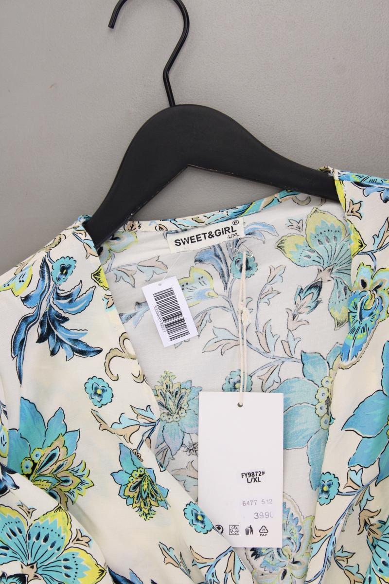 Classic Bluse Gr. L/XL mit Blumenmuster neu mit Etikett Neupreis: 49,9€! blau