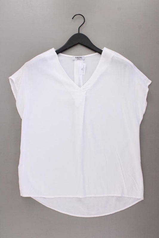 Sublevel Bluse Gr. L Kurzarm weiß