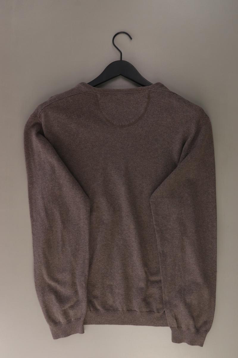 STROKESMAN'S Feinstrickpullover für Herren Gr. L braun aus Baumwolle