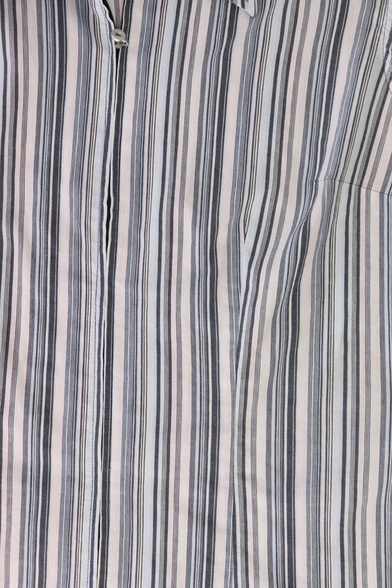 Street One Ärmellose Bluse Gr. 42 gestreift Vintage blau aus Baumwolle