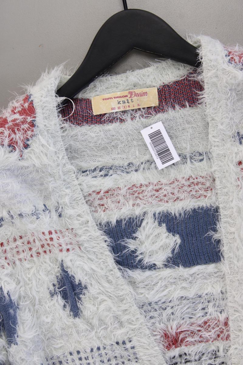 Tom Tailor (Denim) Strickjacke Gr. S Langarm grau aus Polyamid