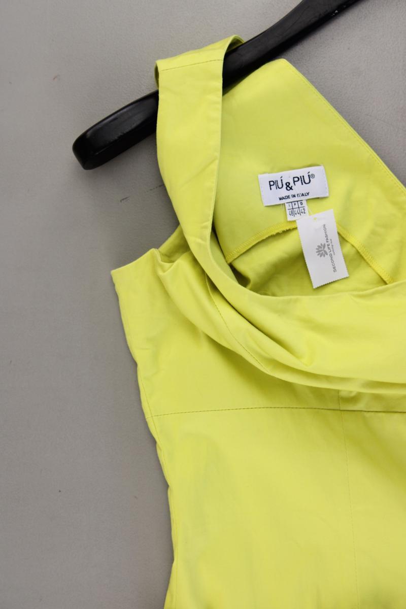 PiuPiu Bleistiftkleid Gr. 42 Ärmellos gelb aus Baumwolle
