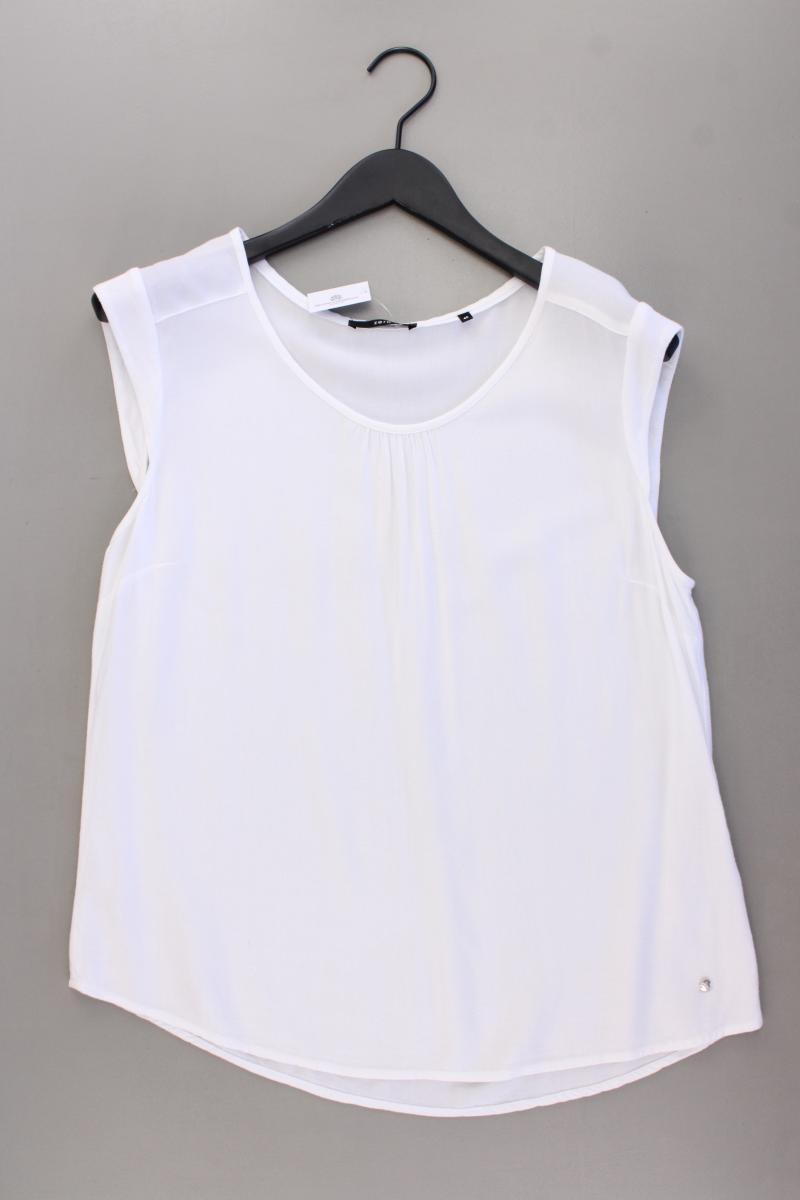 Zero Ärmellose Bluse Gr. 40 weiß