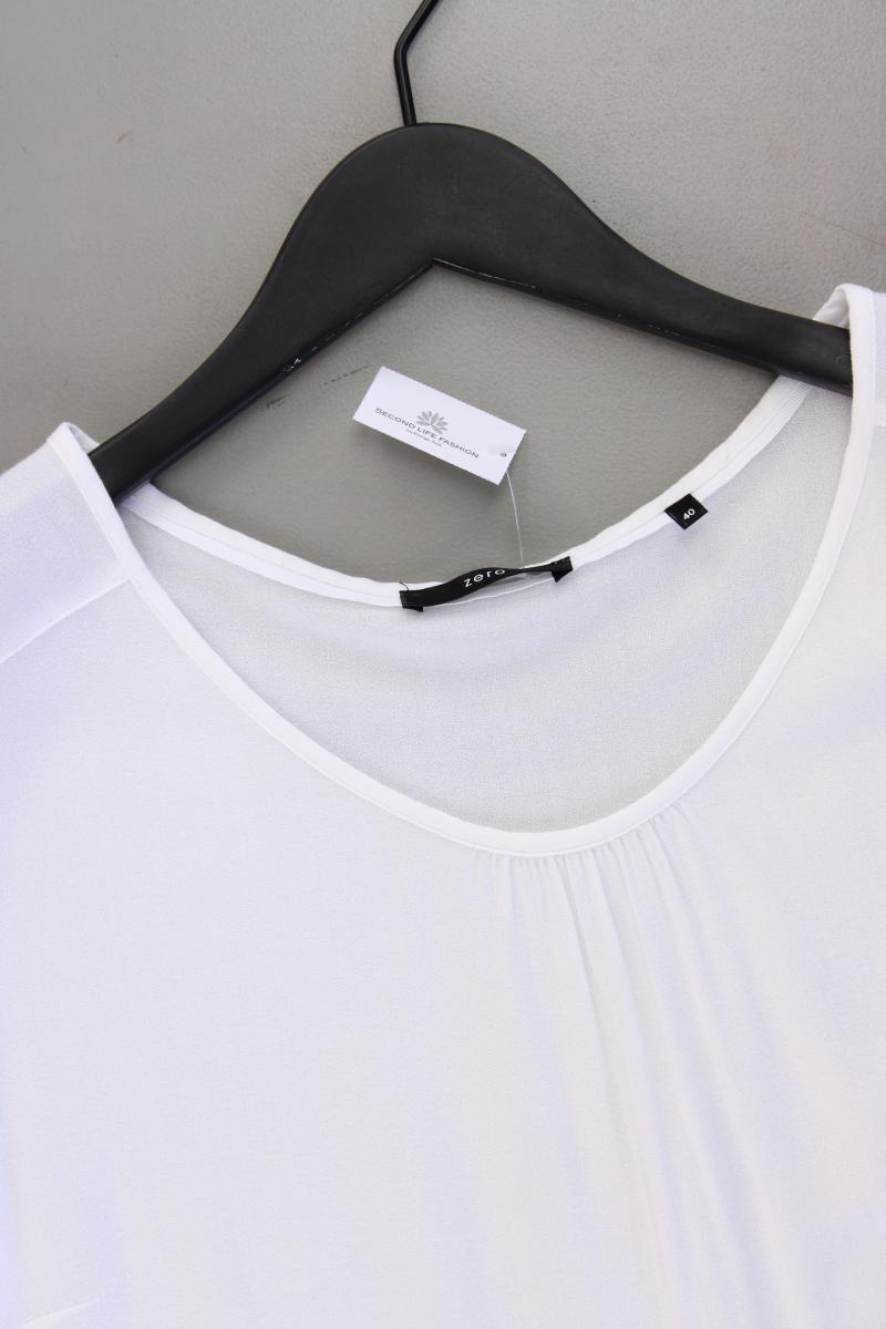 Zero Ärmellose Bluse Gr. 40 weiß