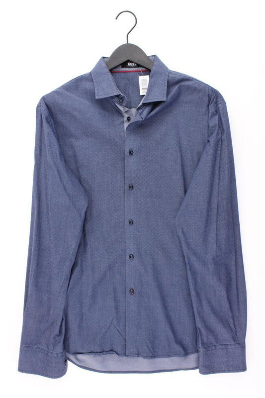Langarmhemd für Herren Gr. L blau