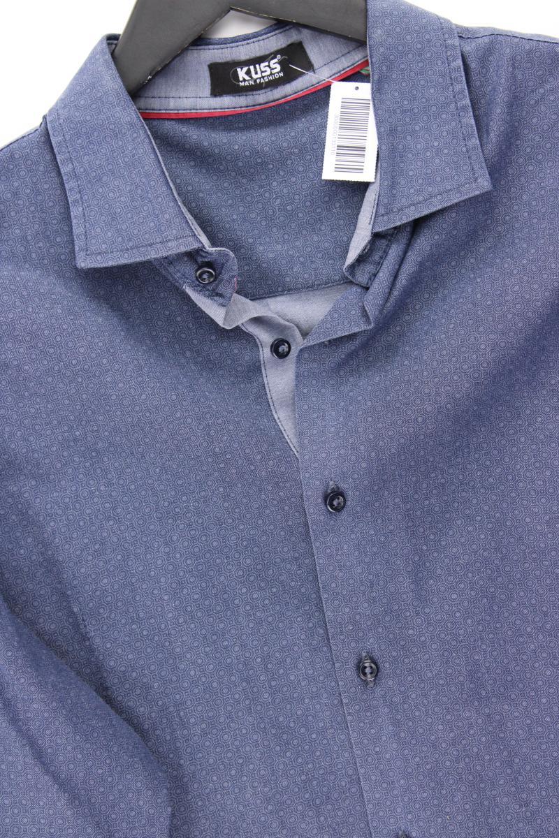 Langarmhemd für Herren Gr. L blau
