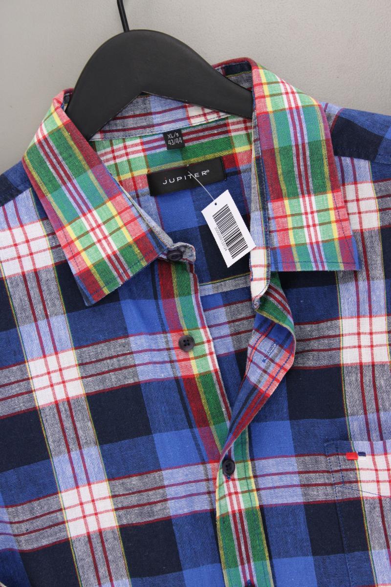 Jupiter Karohemd für Herren Gr. Hemdgröße 43/44 kariert Kurzarm Vintage