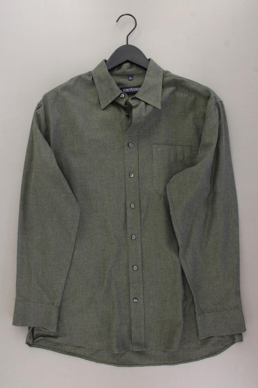 Seidensticker Langarmhemd für Herren Gr. Hemdgröße 41/42 olivgrün aus Baumwolle