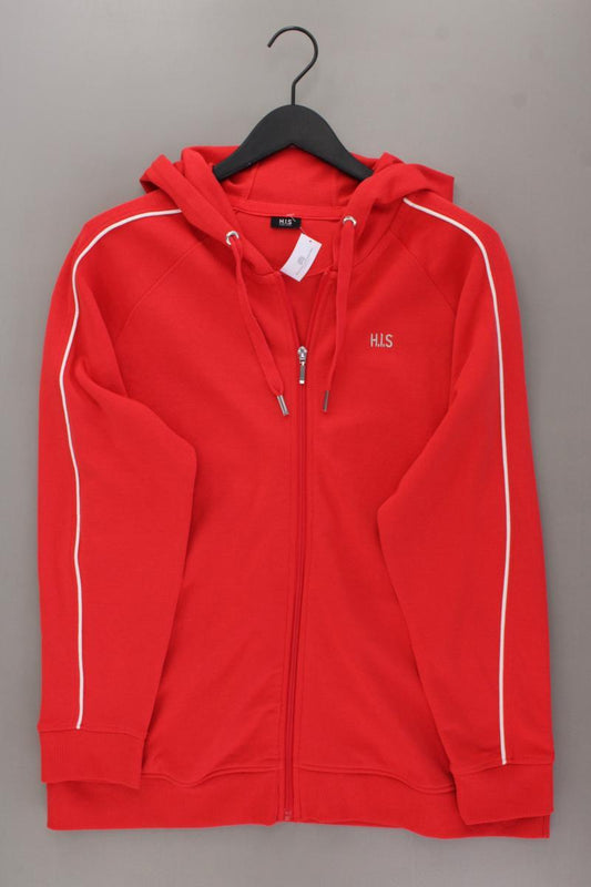 H.I.S. Sweatjacke Gr. 48/50 neuwertig Langarm rot aus Baumwolle