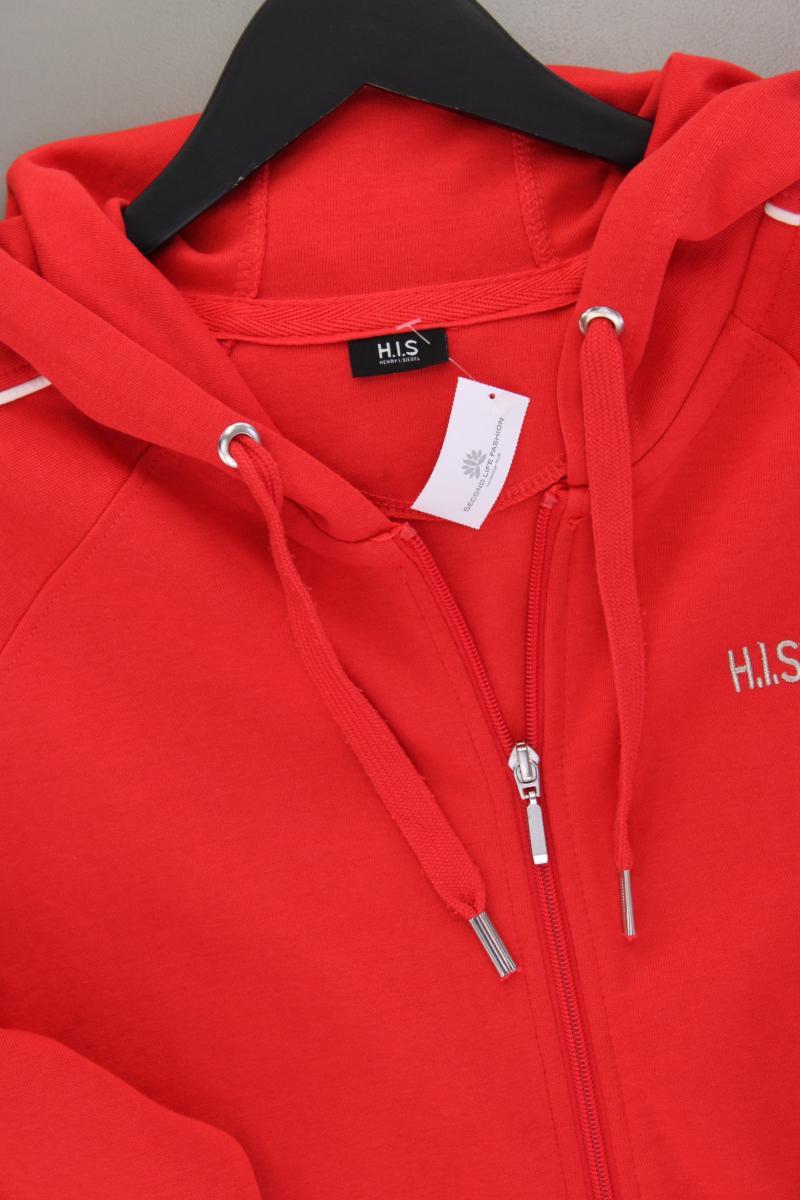 H.I.S. Sweatjacke Gr. 48/50 neuwertig Langarm rot aus Baumwolle