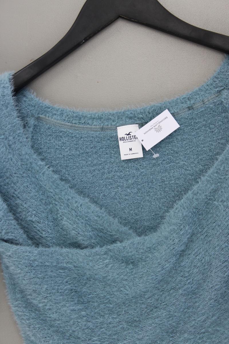 Hollister Feinstrickpullover Gr. M neuwertig blau aus Nylon
