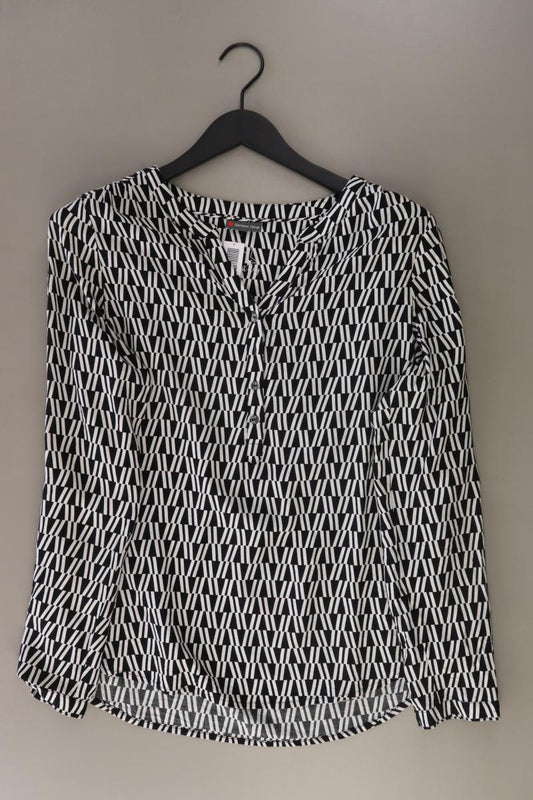 Street One Langarmbluse Gr. 40 geometrisches Muster schwarz aus Viskose