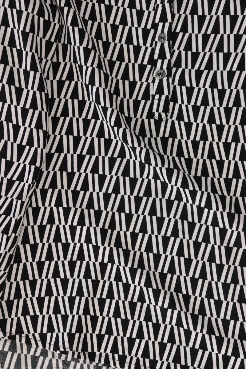 Street One Langarmbluse Gr. 40 geometrisches Muster schwarz aus Viskose