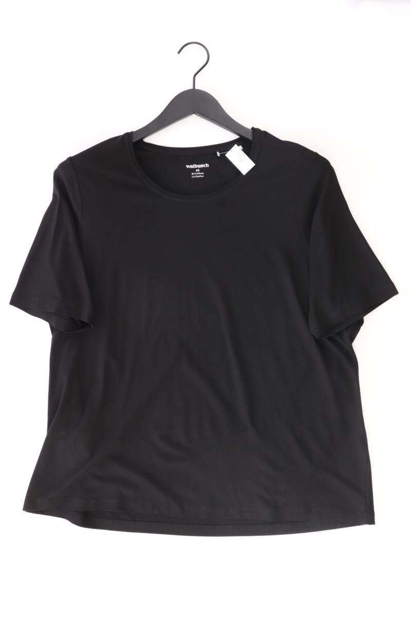 Walbusch T-Shirt Gr. 46 Kurzarm schwarz aus Viskose
