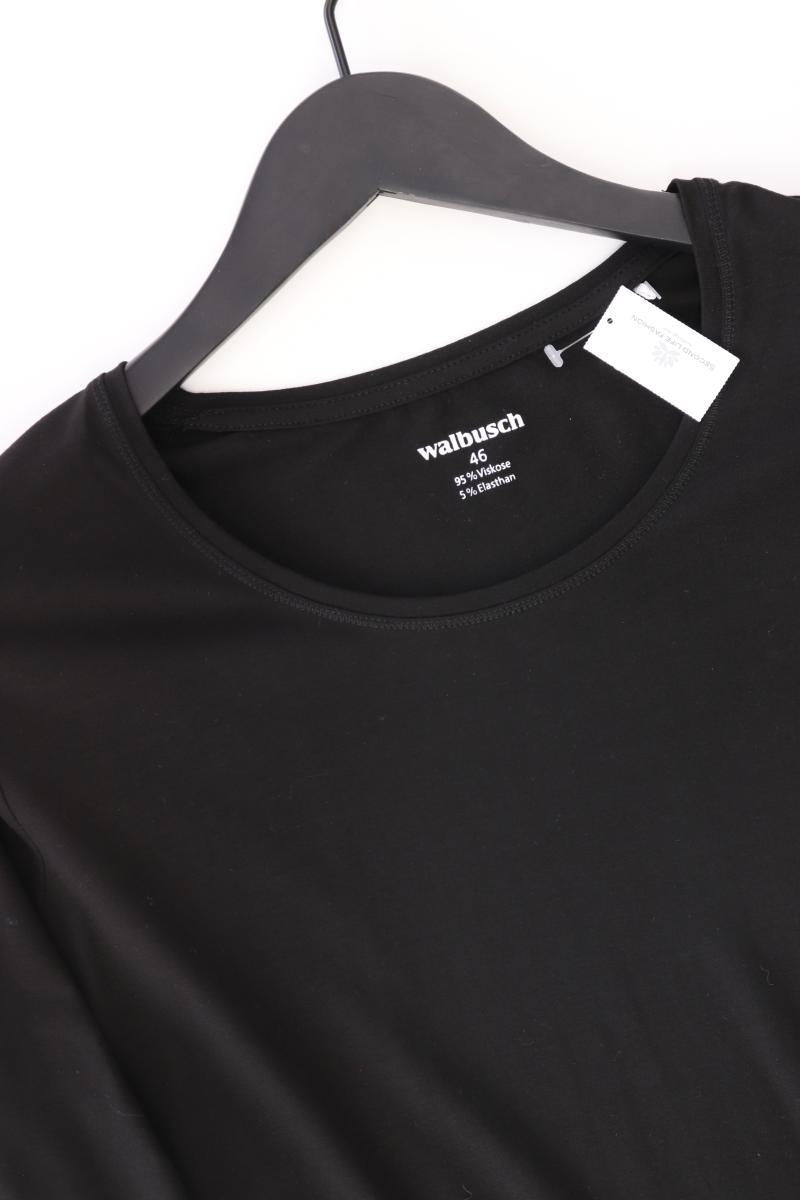 Walbusch T-Shirt Gr. 46 Kurzarm schwarz aus Viskose