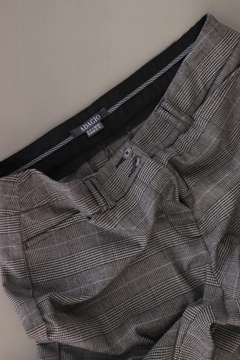 Adagio Stoffhose Gr. 42 kariert grau aus Polyester