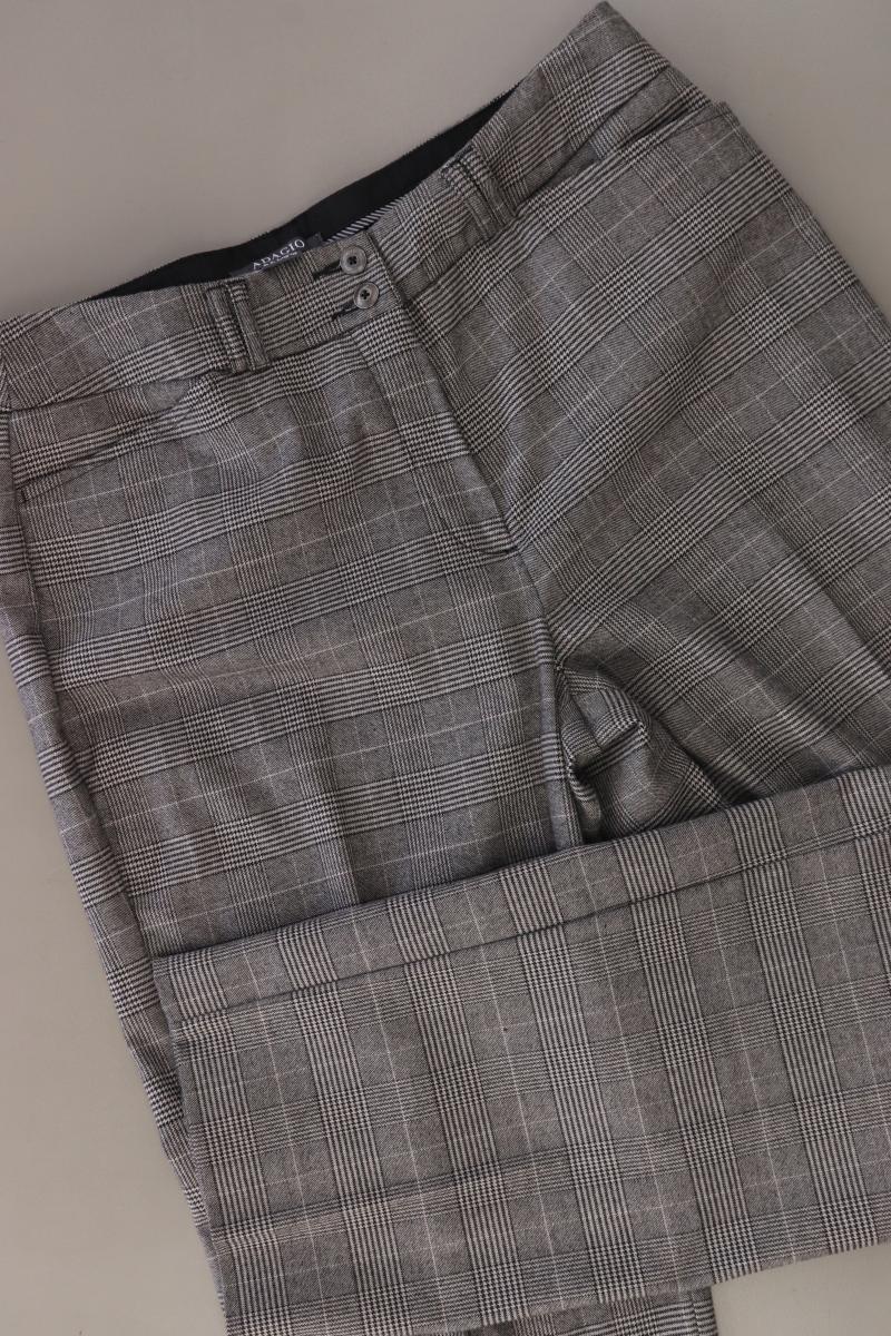 Adagio Stoffhose Gr. 42 kariert grau aus Polyester