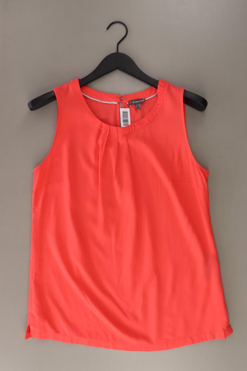 Street One Ärmellose Bluse Gr. 38 rot aus Viskose