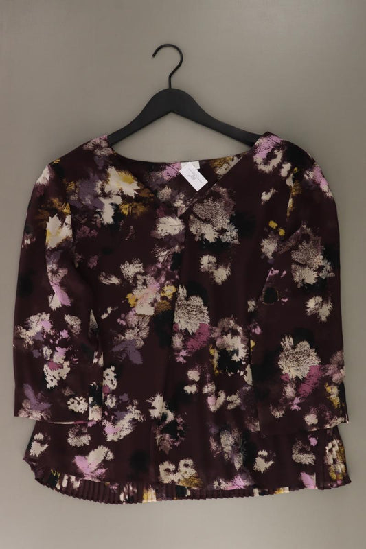 s.Oliver Oversize-Bluse Gr. 44 mit Blumenmuster 3/4 Ärmel lila aus Polyester
