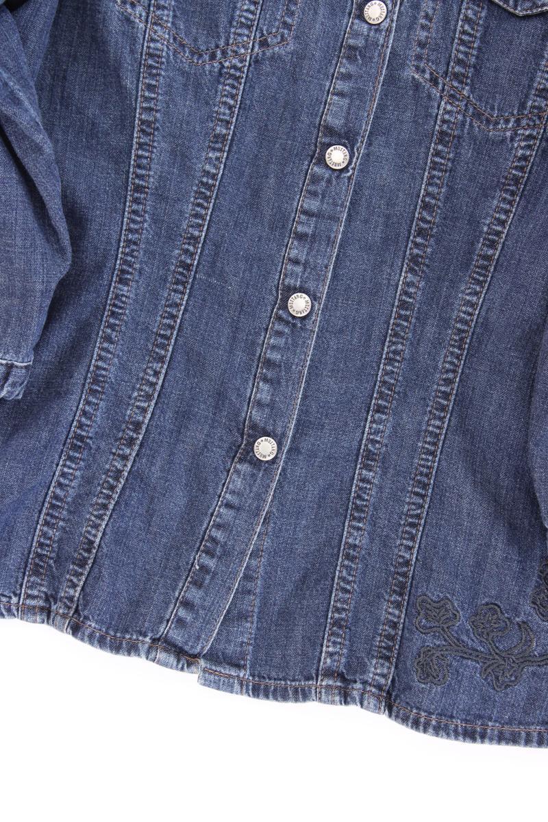 Mustang Jeansbluse Gr. M 3/4 Ärmel blau aus Baumwolle