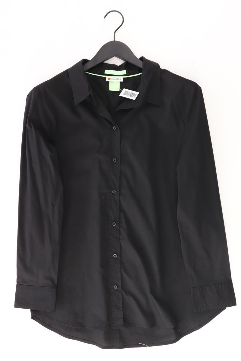 Street One Langarmbluse Gr. 42 schwarz aus Baumwolle