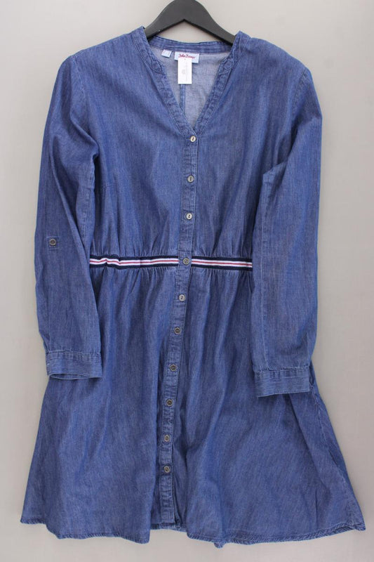 John Baner Kleid Gr. 46 Langarm blau aus Baumwolle
