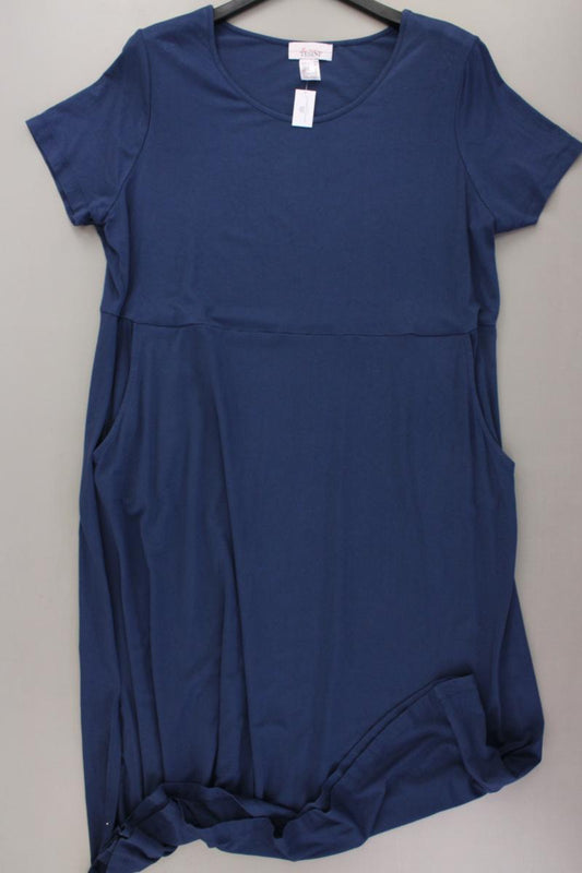 Linea Tesini Jerseykleid Gr. 50 Kurzarm blau aus Viskose