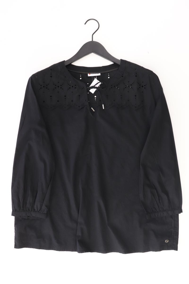 Street One Oversize-Bluse Gr. 42 neuwertig 3/4 Ärmel schwarz aus Baumwolle