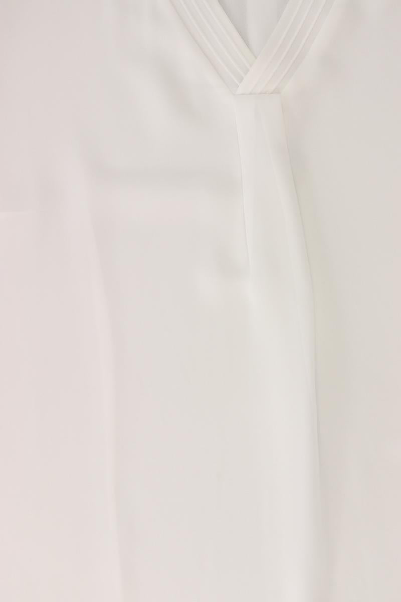 s.Oliver Chiffonbluse Gr. 46 neuwertig Kurzarm weiß aus Polyester