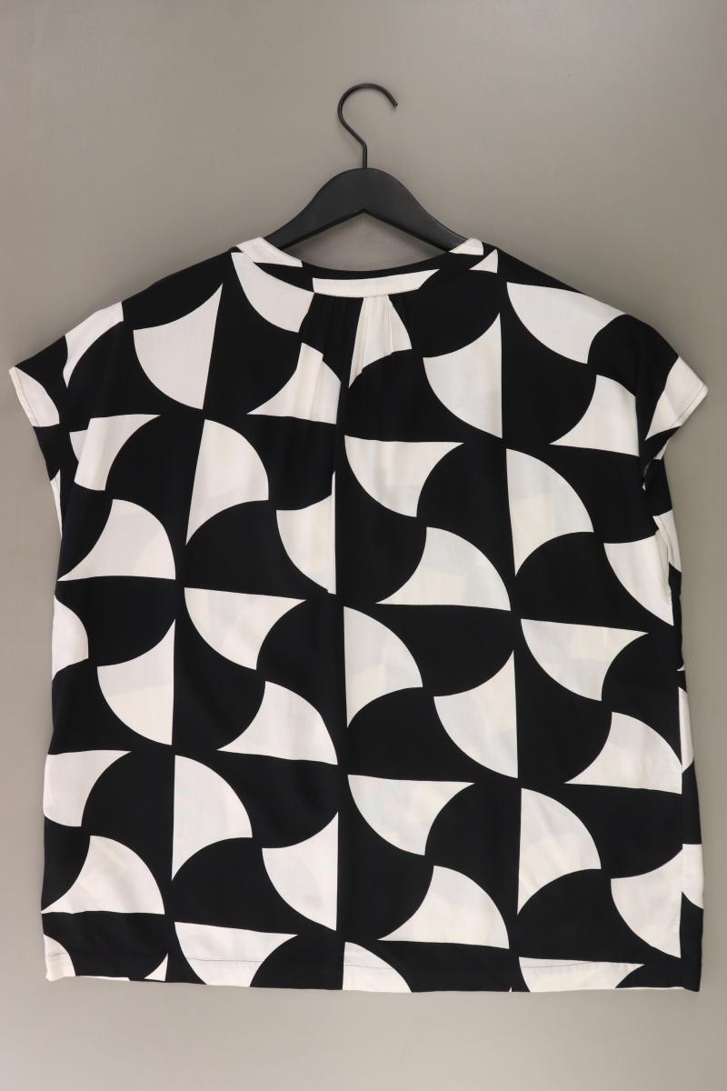 Street One Kurzarmbluse Gr. 42 geometrisches Muster neuwertig schwarz