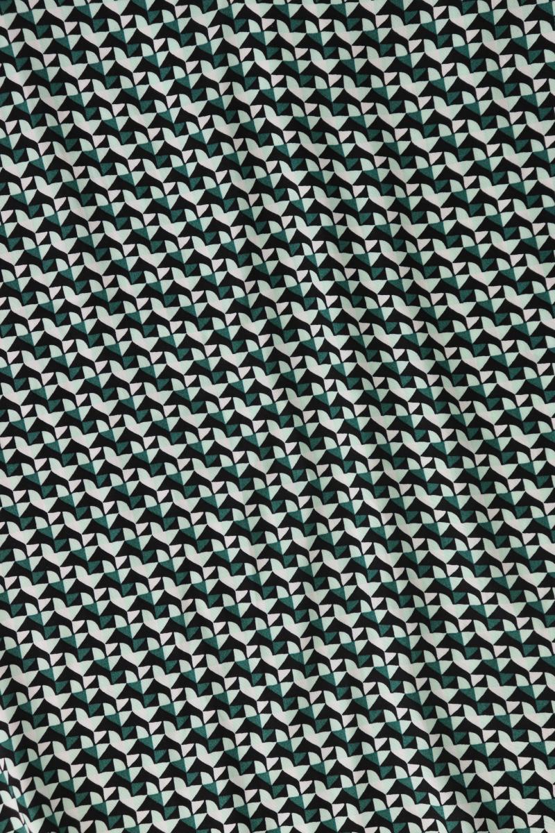 Street One Ärmellose Bluse Gr. 44 geometrisches Muster grün aus Viskose