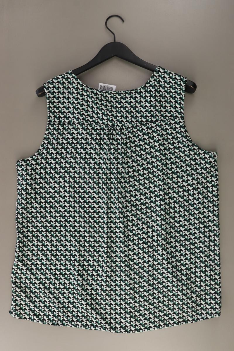 Street One Ärmellose Bluse Gr. 44 geometrisches Muster grün aus Viskose