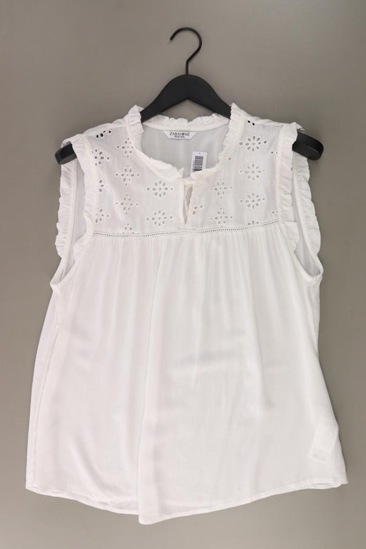 Zabaione Ärmellose Bluse Gr. XXL weiß aus Viskose