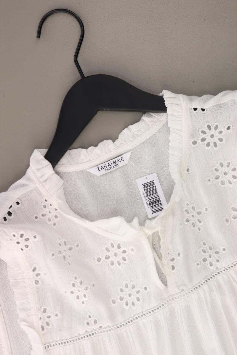 Zabaione Ärmellose Bluse Gr. XXL weiß aus Viskose