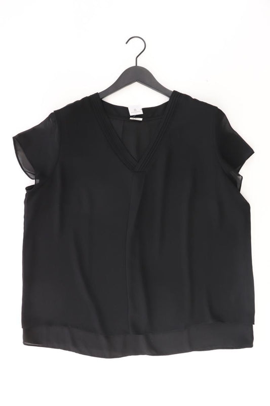 s.Oliver Chiffonbluse Gr. 46 neuwertig Kurzarm schwarz aus Polyester