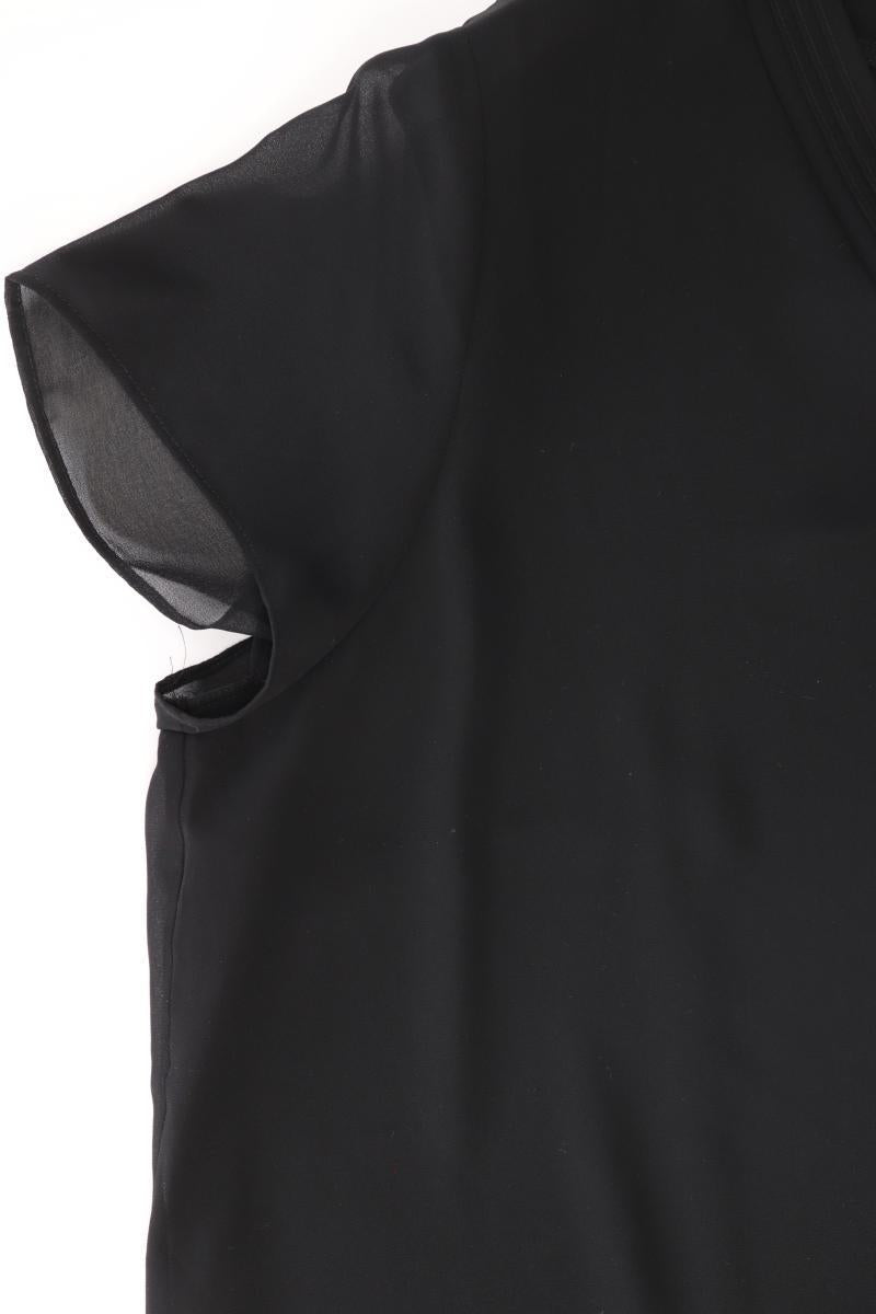 s.Oliver Chiffonbluse Gr. 46 neuwertig Kurzarm schwarz aus Polyester