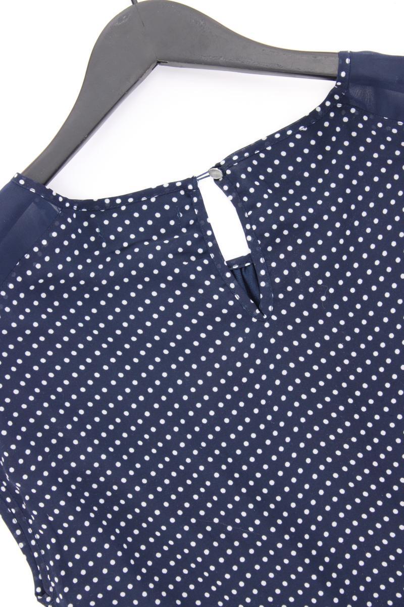 Vila Kurzarmkleid Gr. XS gepunktet mit Gürtel blau aus Polyester