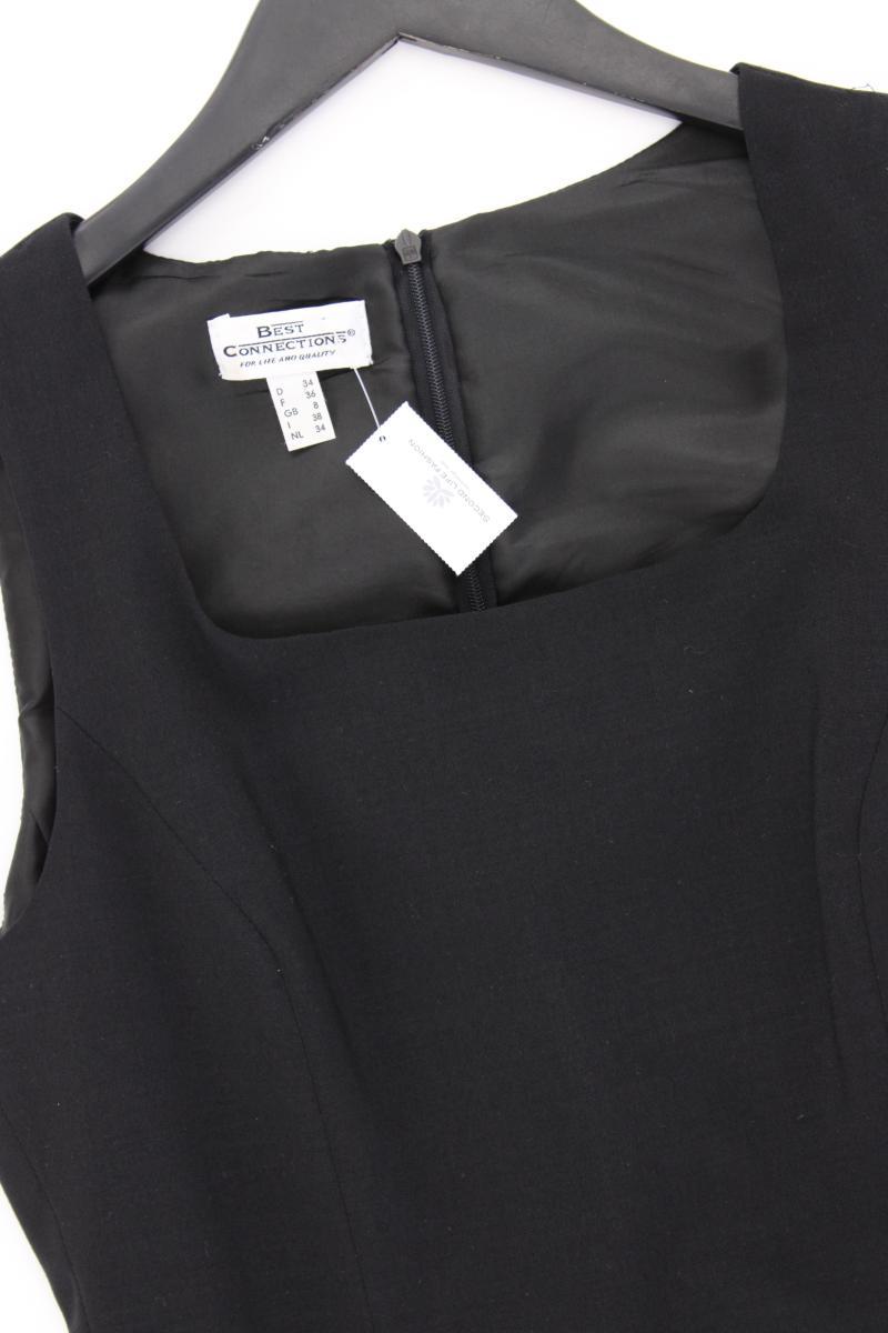 Best Connections Etuikleid mit Wolle Gr. 34 Ärmellos schwarz aus Polyester