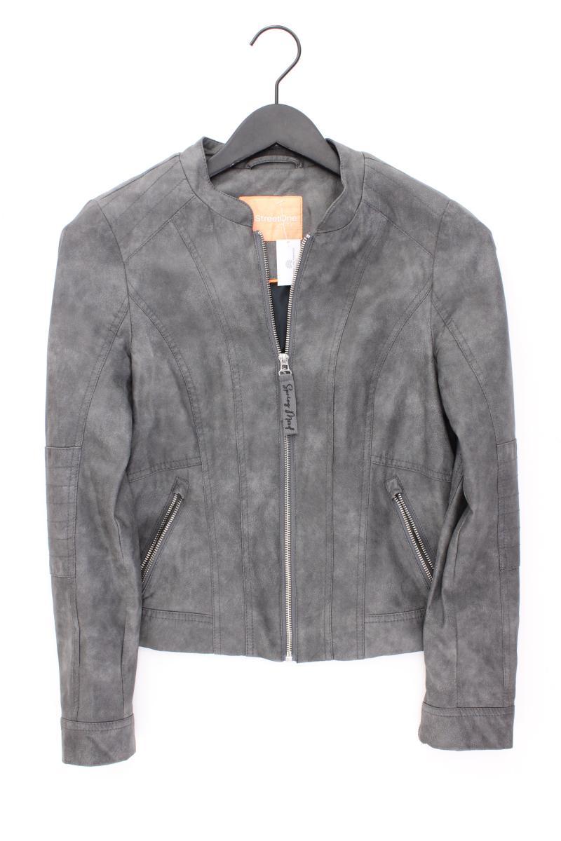 Street One Kunstlederjacke Gr. 34 grau aus Viskose