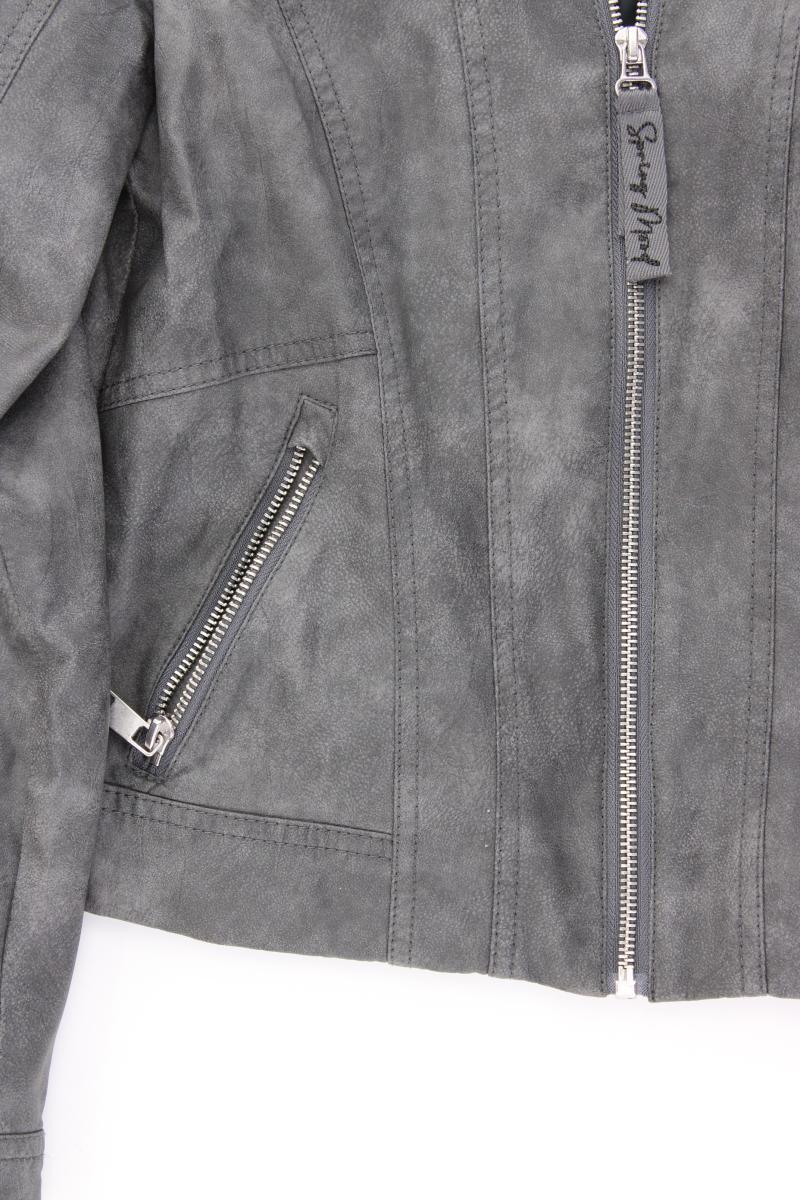Street One Kunstlederjacke Gr. 34 grau aus Viskose