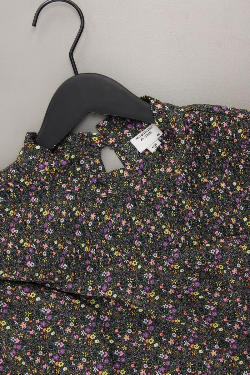 Jacqueline de Yong Langarmkleid Gr. 40 mit Blumenmuster mehrfarbig aus Polyester