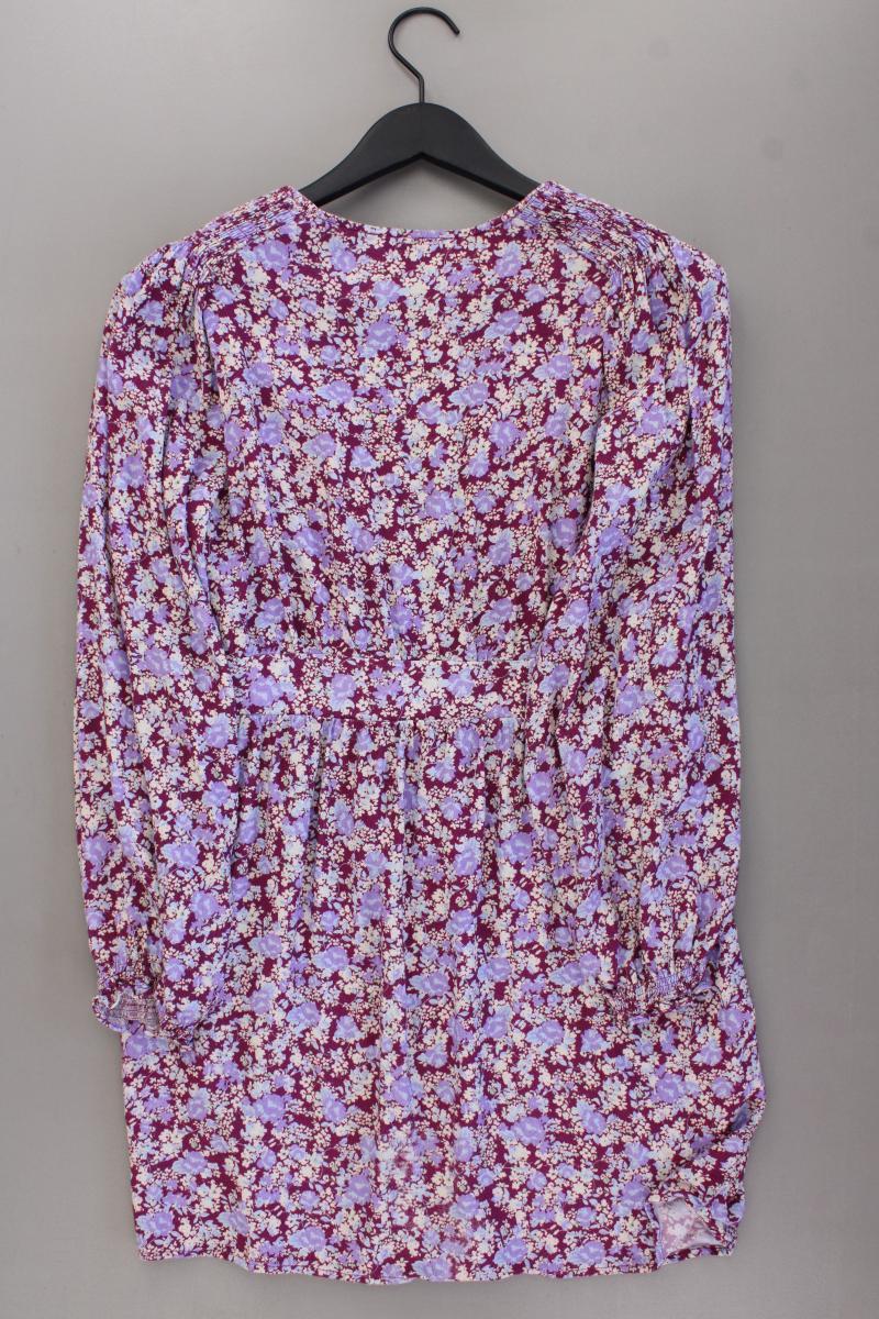 Pull&Bear Langarmkleid Gr. L mit Blumenmuster lila