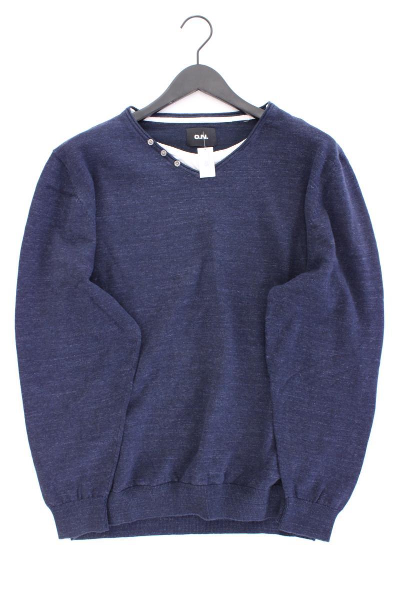 Feinstrickpullover für Herren Gr. XL blau