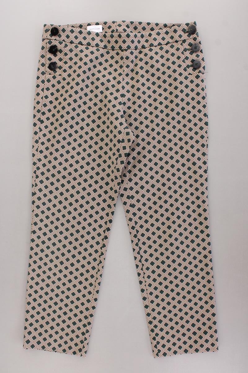René Lezard Hose Gr. 40 geometrisches Muster grün aus Baumwolle