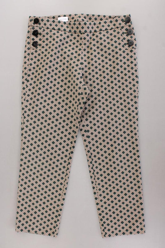 René Lezard Hose Gr. 40 geometrisches Muster grün aus Baumwolle